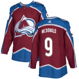 Herren Colorado Avalanche Eishockey Trikot Lanny McDonald #9 Authentic Burgundy Rot Heim